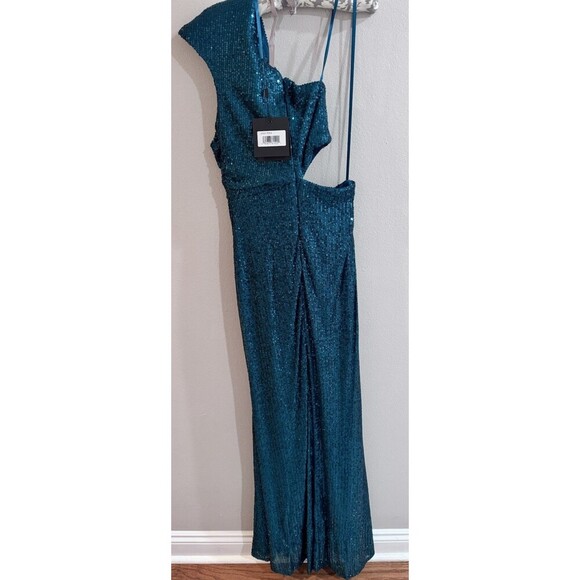 Ieena for Mac Duggal 42022 Cutout Waist One Shoulder Dress Size 4 New MSRP $398 - Picture 8 of 11